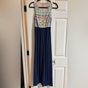 Flying Tomato Navy and White Maxi Dress